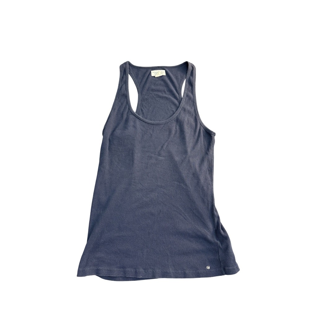 Denim & Supply Ralph Lauren Womens XL Ribbed Racerback Tank Top Navy Blue Cotton